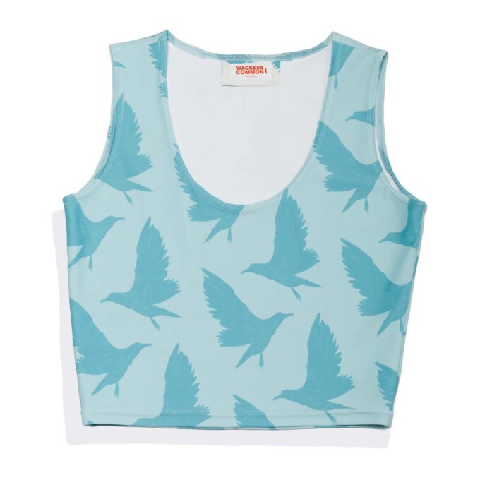 Birds print Crop Top #2