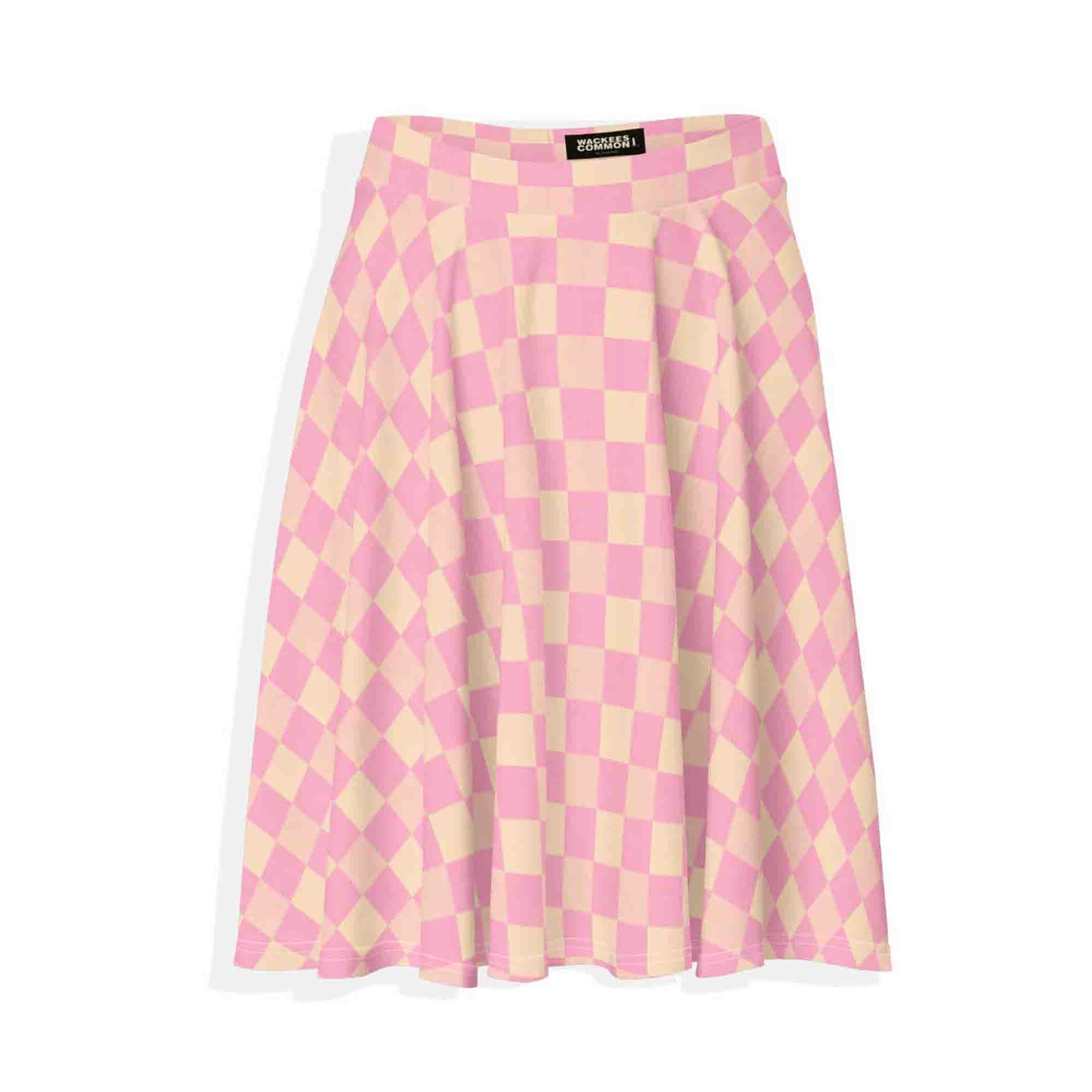 Vichy check mini skater skirt #1