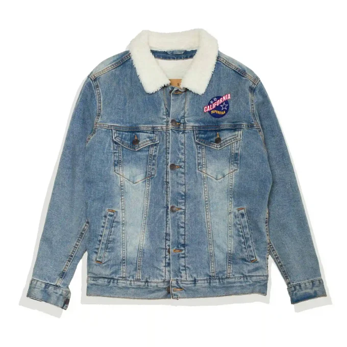 SUPERSTAR denim aviator jacket with shearling lining