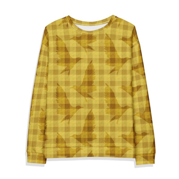 Sudadera estampada pájaros vichy #5