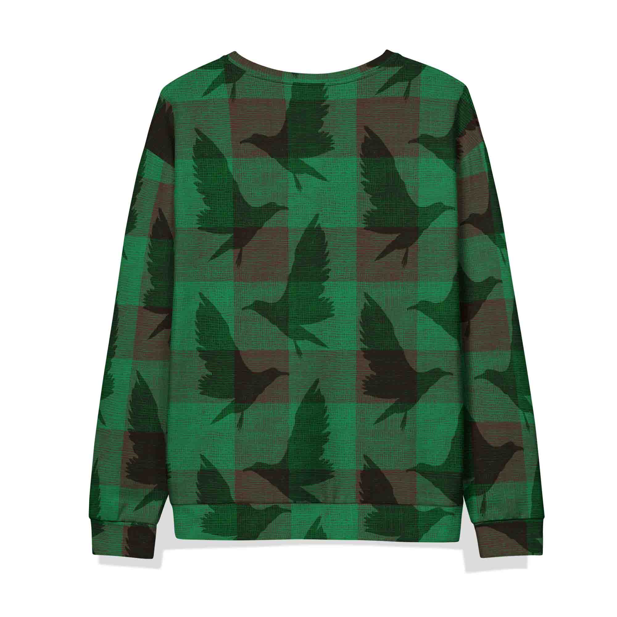 Vichy birds print sweatshirt #2 - Image 2