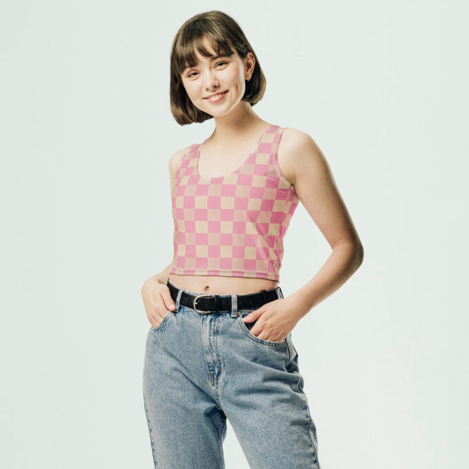 Top crop cuadros vichy #1