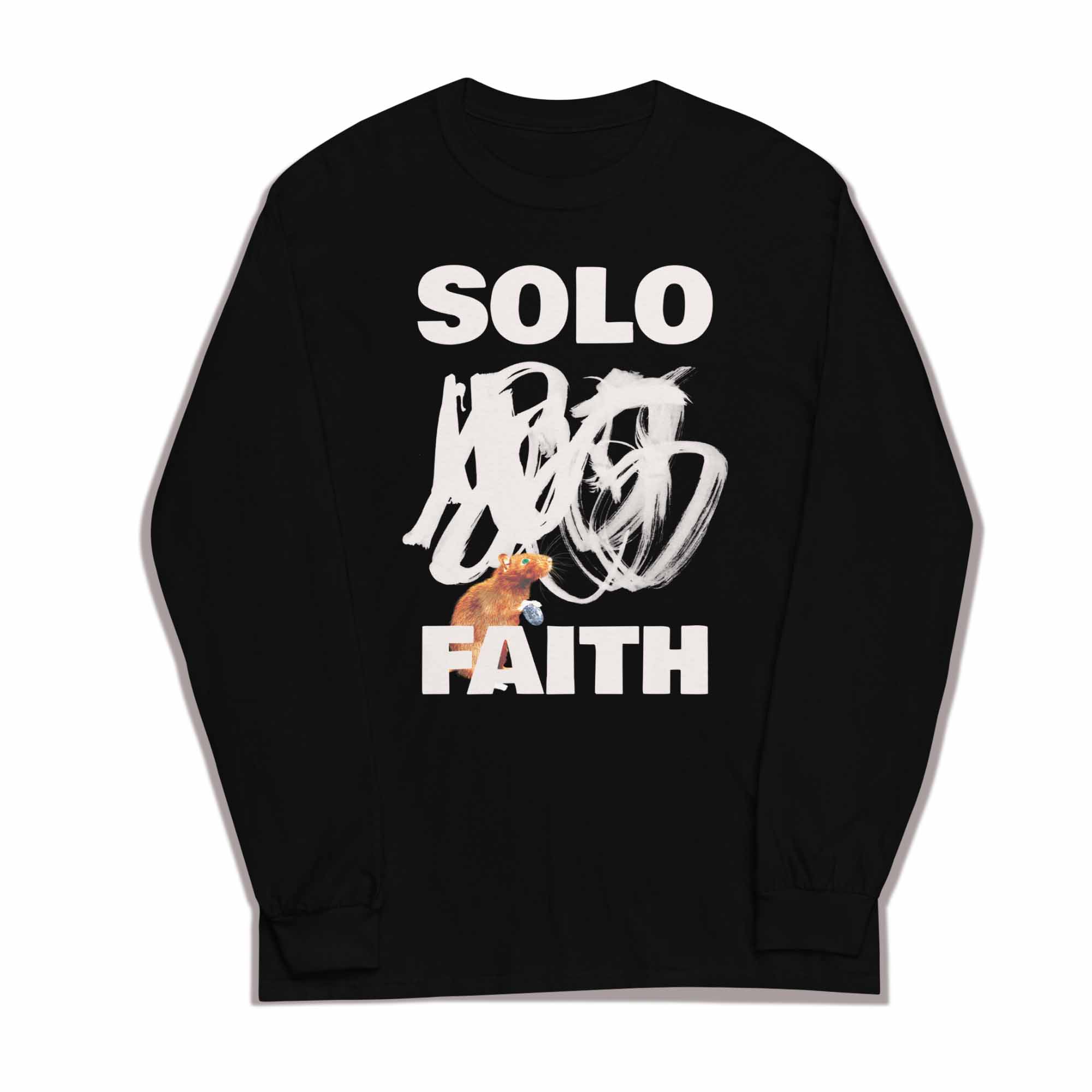 Unisex sweatshirt with SOLO FAITH graphic motif