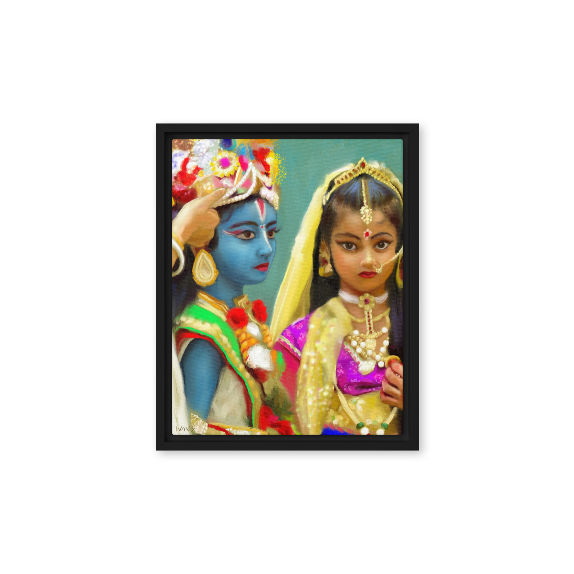 Holi Colors Framed Canvas - Image 4