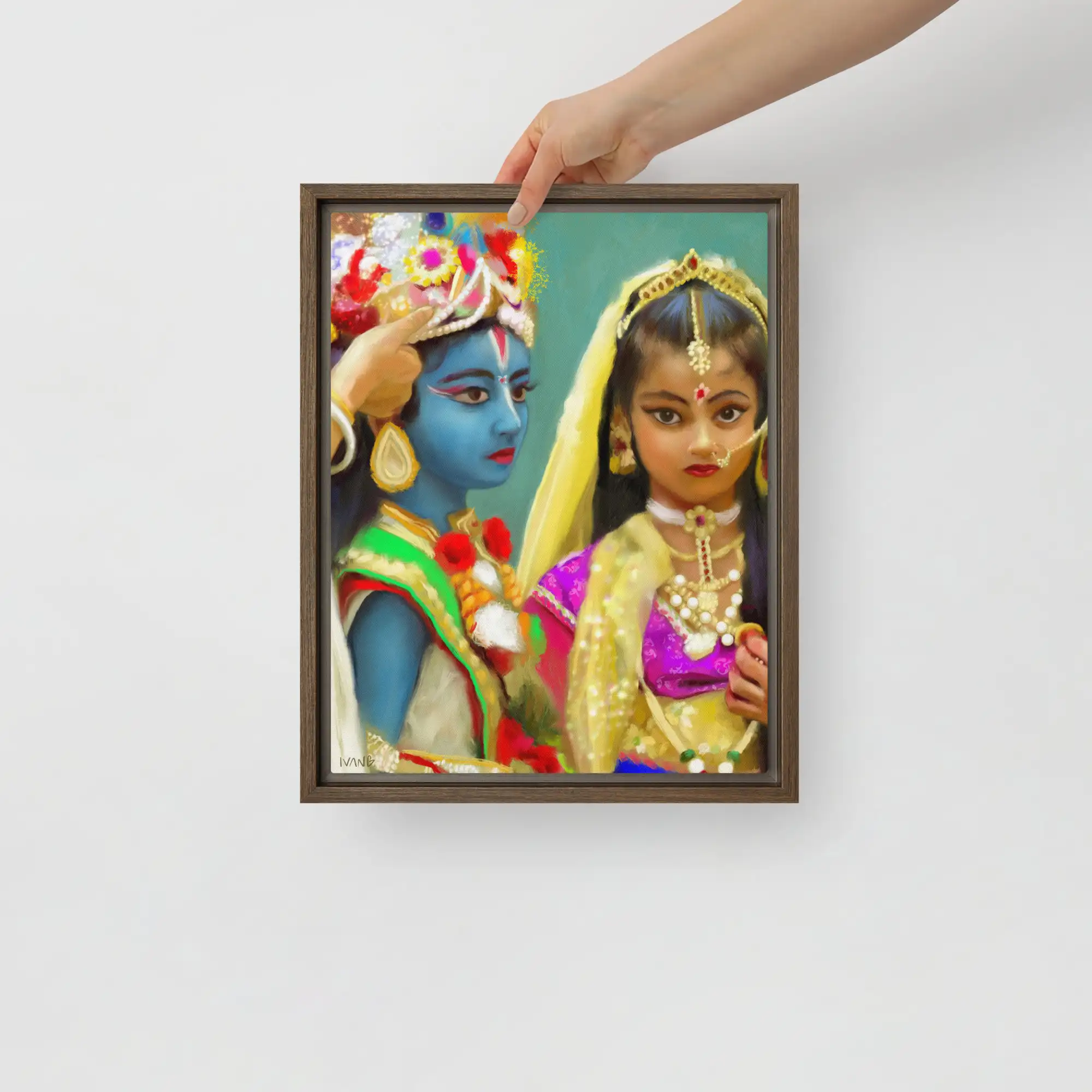 Holi Colors Framed Canvas - Image 2