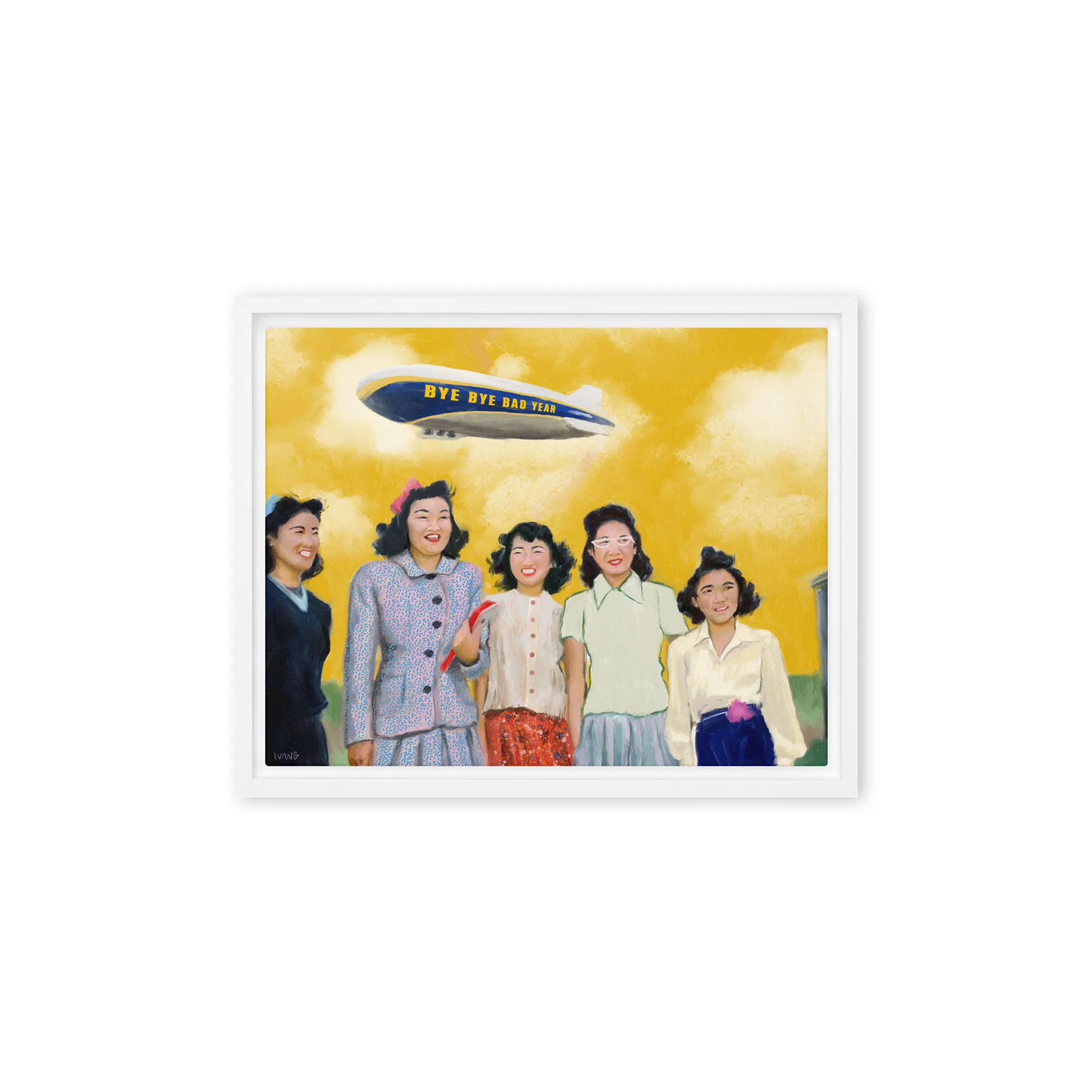 Adiós Mal Año Lienzo Enmarcado 28x36 - Imagen 4